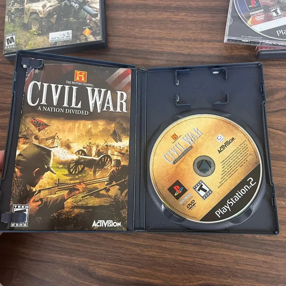 PlayStation PS2 4 Mixed Video Game Lot SOCOM 3 Civil War SoulCalibur II Casino